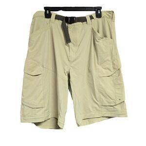 Scheels Outfitters Insect Shield Cargo Hiking Shorts Belted Tan Men's Size XL